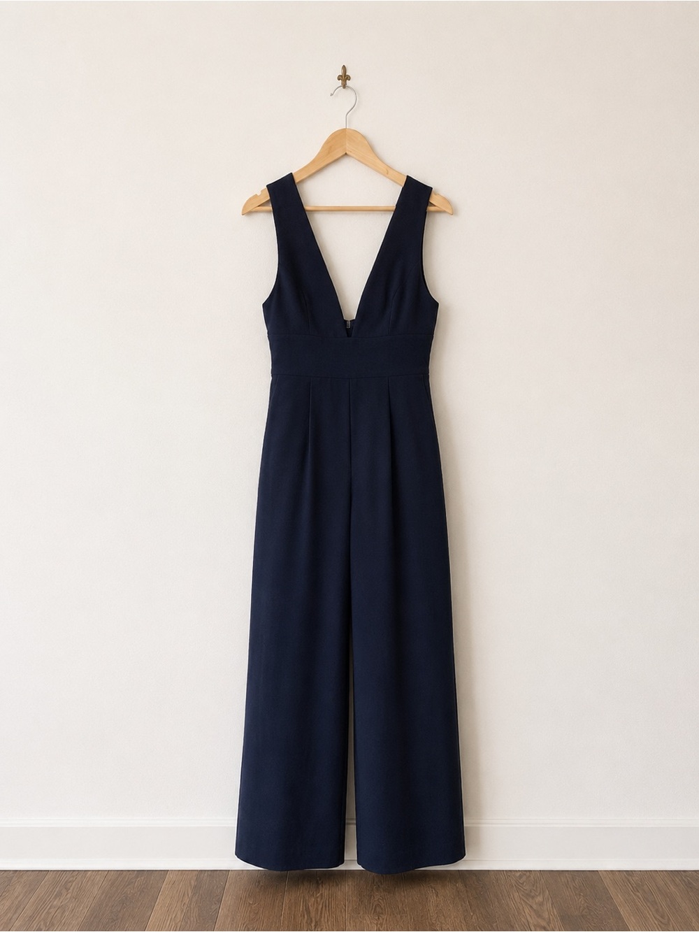 Keepsake The Label Jumpsuit Wide Leg Navy Blue Sleeveless
